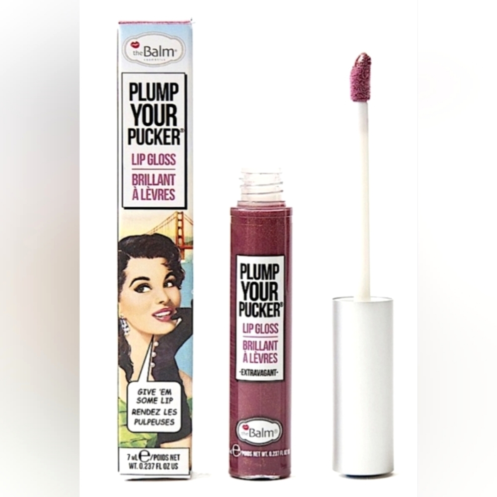 NIB theBalm Plump Your Pucker Lip Gloss EXTRAVAGANT